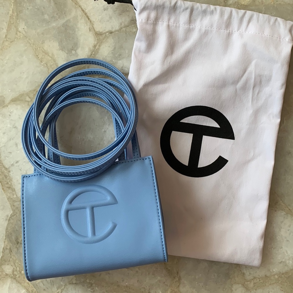 Baby blue Telfar small bag